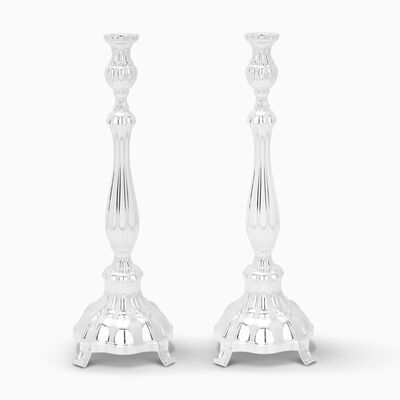 BELL CANDLESTICKS SMOOTH STERLING SILVER LARGE 