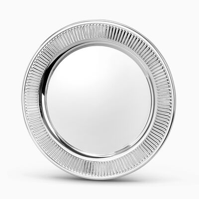 Begale Stripe Round Tray Sterling Silver 