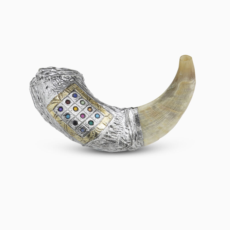 COHANIM STONES SHOFAR + STAND 
