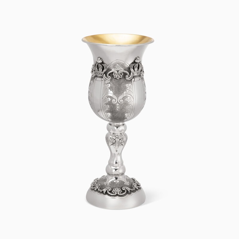 Crowns Medium Eliyahu Pesach Cup Sterling Silver 