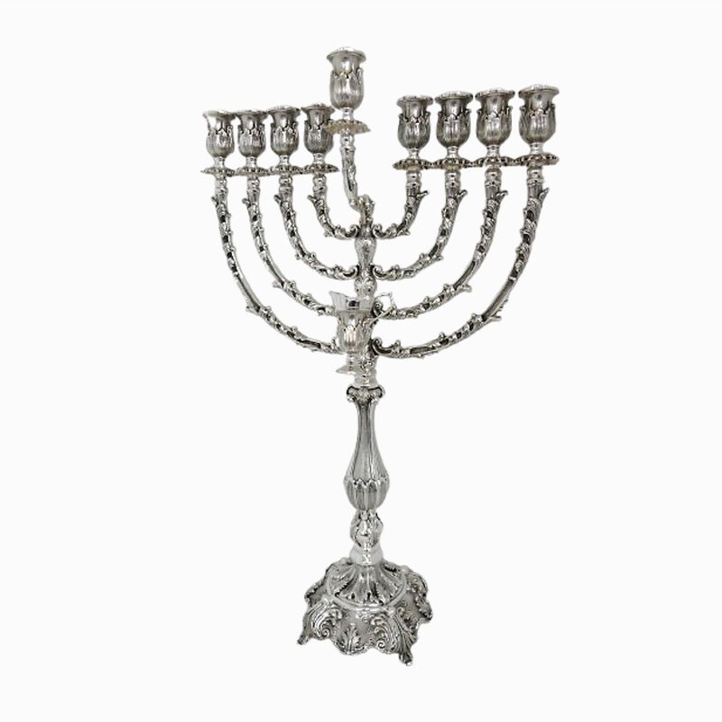 Moses Menorah Medium Sterling Silver 
