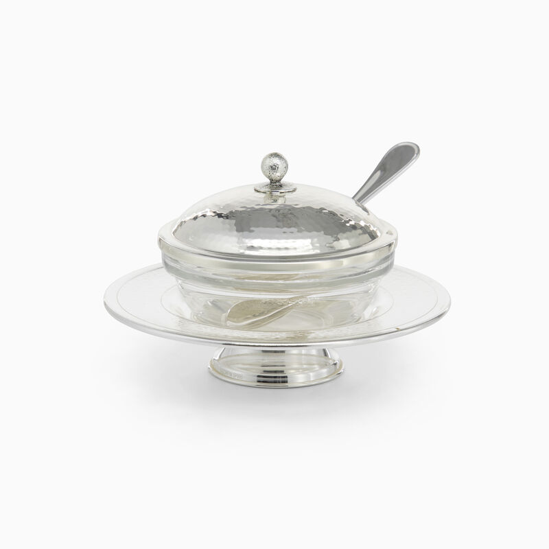 HAMMERING SERVING DISH PLATED 