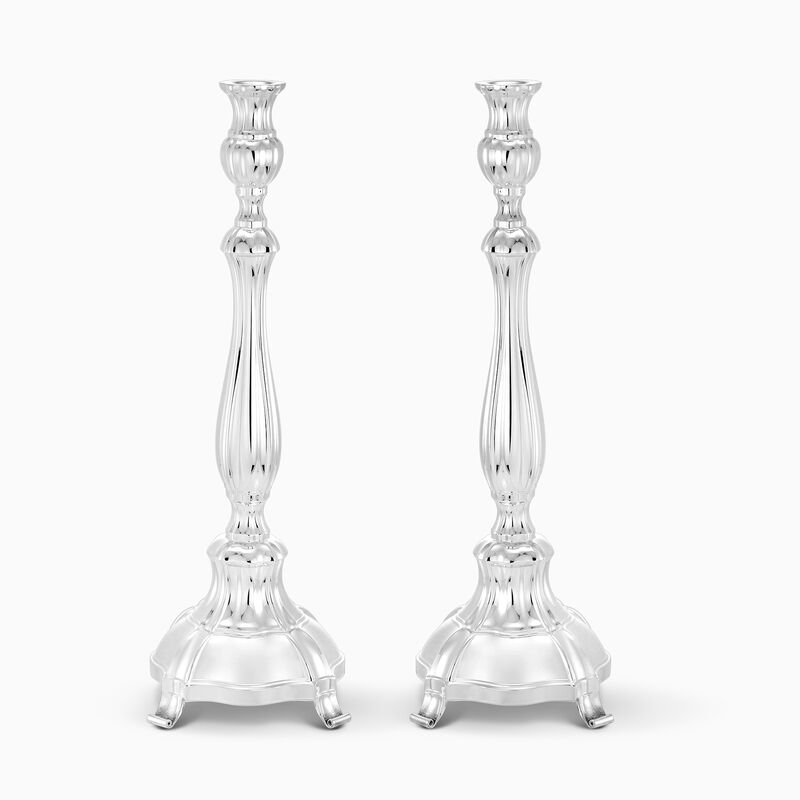 Bell Candlesticks Smooth Sterling Silver Small 