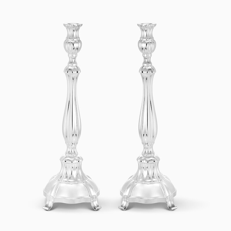 Bell Candlesticks Smooth Sterling Silver Small