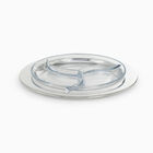 PLATED SERV.DISH W/GLASS PLATED SERV.DISH W/GLASS