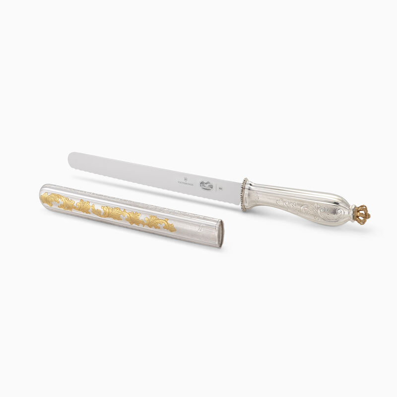 Bellagio Golden Decorated Knife Set Serrated 