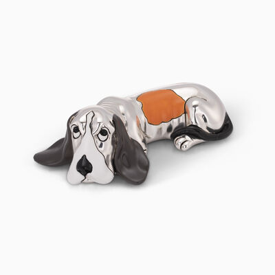 Sitting Dog Silver Plated 