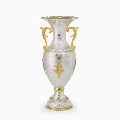 MAYORKA VASE LEAF +HANDLE GOLD 