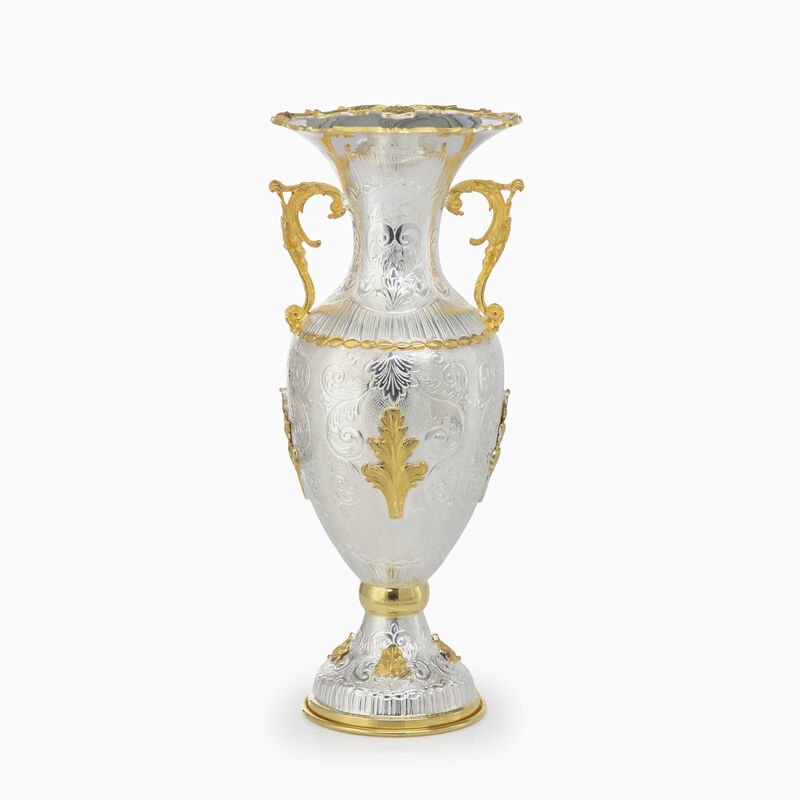 MAYORKA VASE LEAF +HANDLE GOLD 
