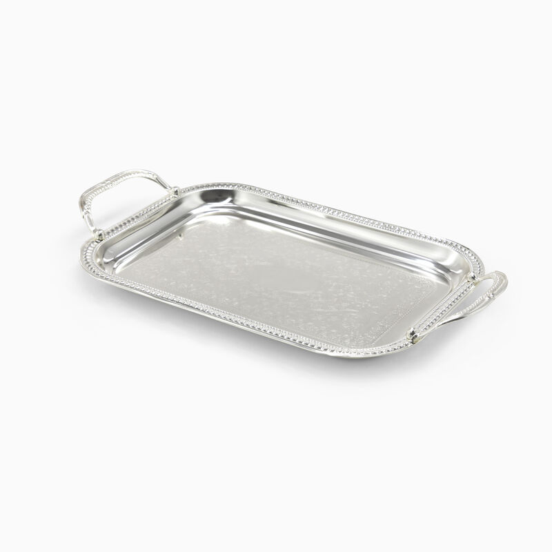 TRAY RECT. ORNAMENTED PLATED 