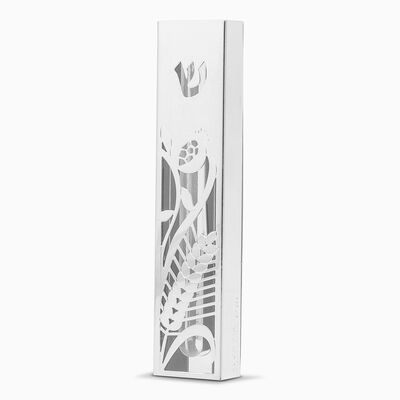 Seven Species Mezuzah Wood & Silver Plated 