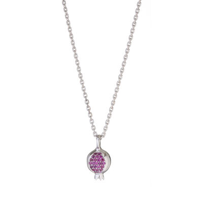 Pomegranate Pendant with Ruby Stones