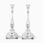 Bakio Candlesticks Smooth Sterling Silver Large 