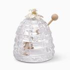 Honey Dish Crystal and Silver-Plated 