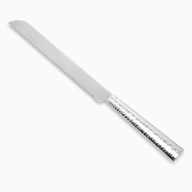 Hammering Challah Knife Silver Plated 