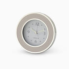 Pink and Silver Enamel Round Clock Silver-Plated 