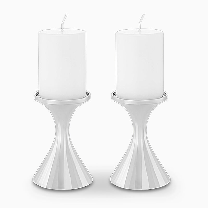 ALICE CANDLE HOLDERS PLATED 