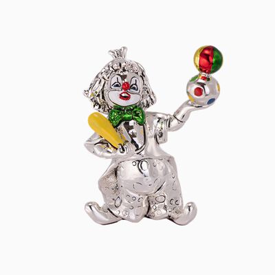 Clown Juggler Silver-Plated 