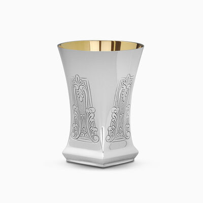 BAGATELLE KIDDUSH CUP FINE DECORATED STERLING SILV