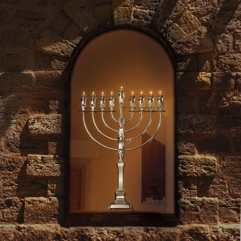 Neora Menorah Large Sterling Silver 