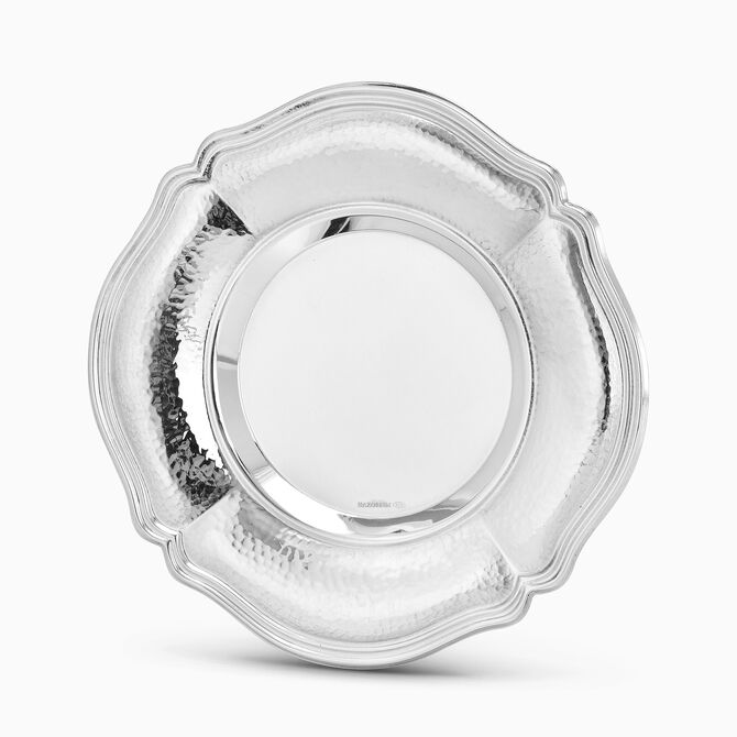 Gona Kiddush Plate Hammered Sterling Silver