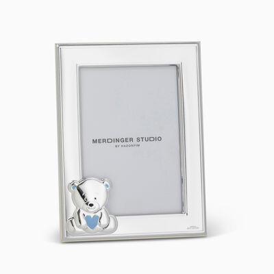Blue Bear Photo Frame Silver-Plated 