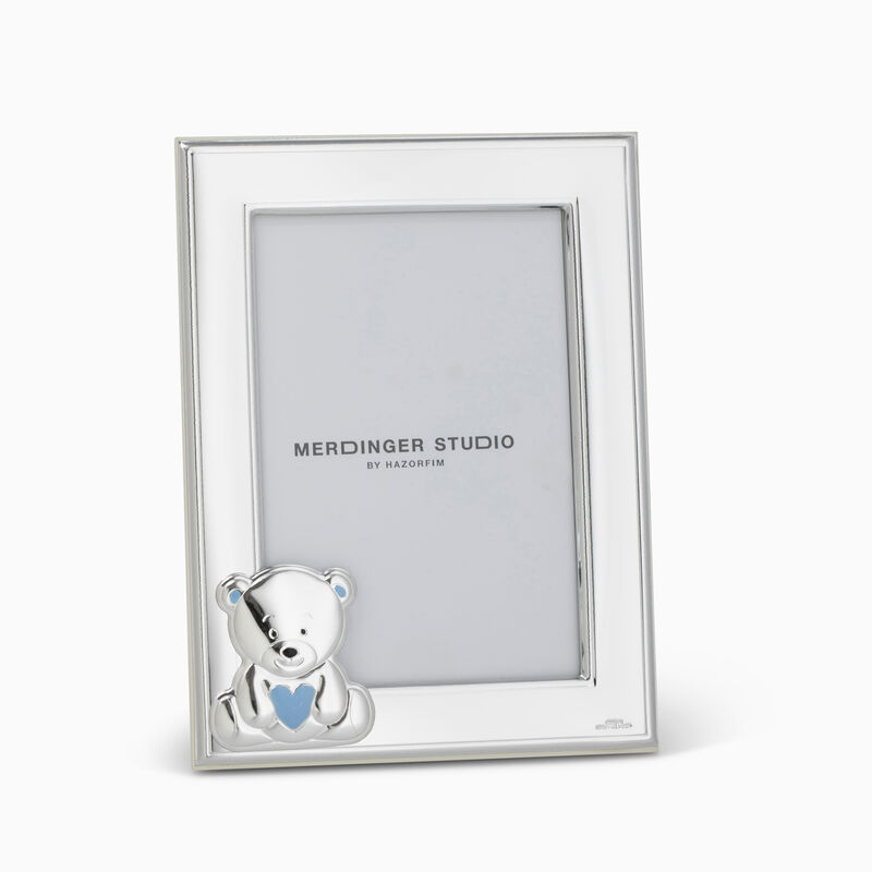 Blue Bear Photo Frame Silver-Plated 