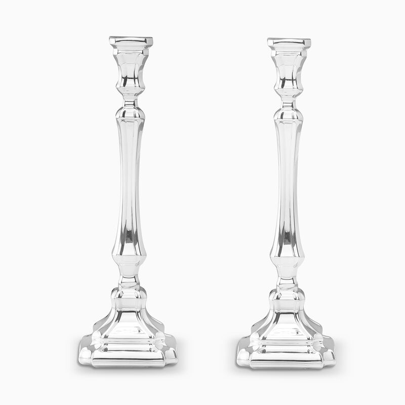 Comino Candlesticks Smooth Sterling Silver Small 