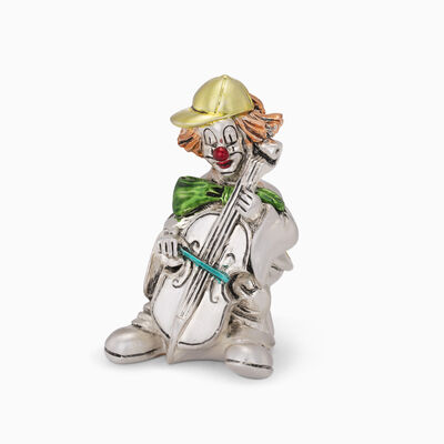 Clown with Cello Silver-Plated 