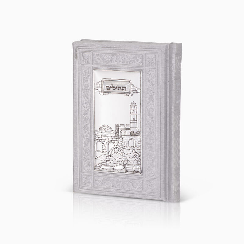 Pocket Tehilim Silver Leather Sp 