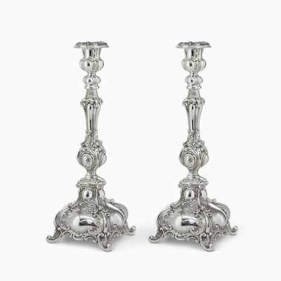 BEN YEHUDA SILVER CANDLESTICKS 