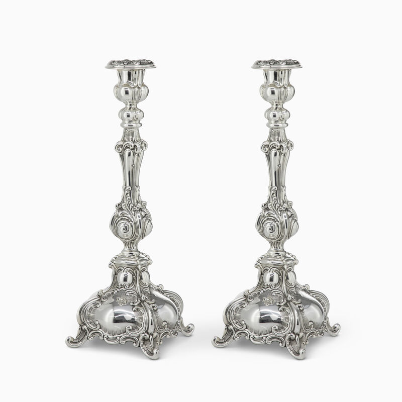 BEN YEHUDA SILVER CANDLESTICKS 