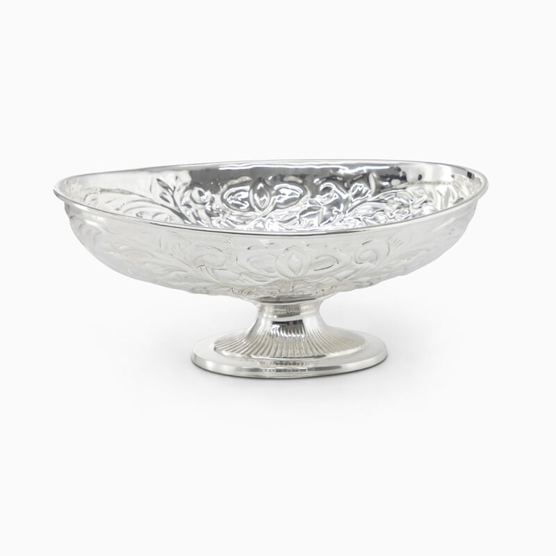 OVAL BOWL W/STAND PLATED 