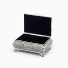 ROSES JEWELRY BOX SILVER PLATE 