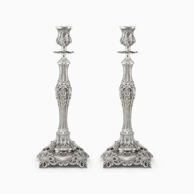 STONE CANDLESTICKS 