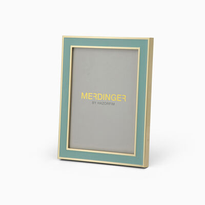Green and Gold Enamel Photo Frame 