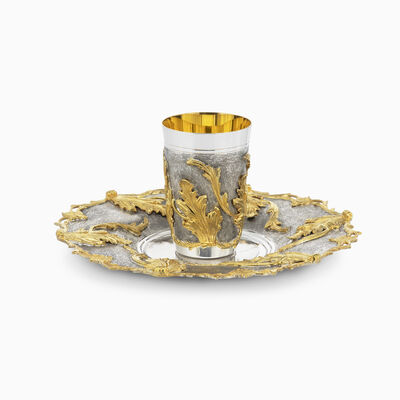DE VINCHI KIDDUSH CUP SET GOLD 