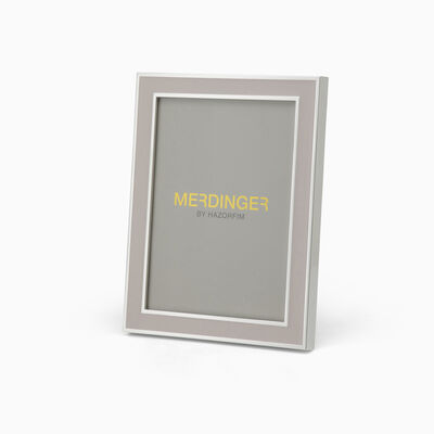 Pink and Silver Enamel Photo Frame Silver-Plated 