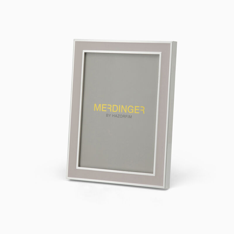 Pink and Silver Enamel Photo Frame Silver-Plated 