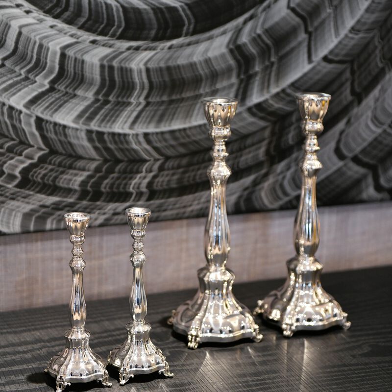 Bellagio Candlesticks Smooth Large Sterling Silver