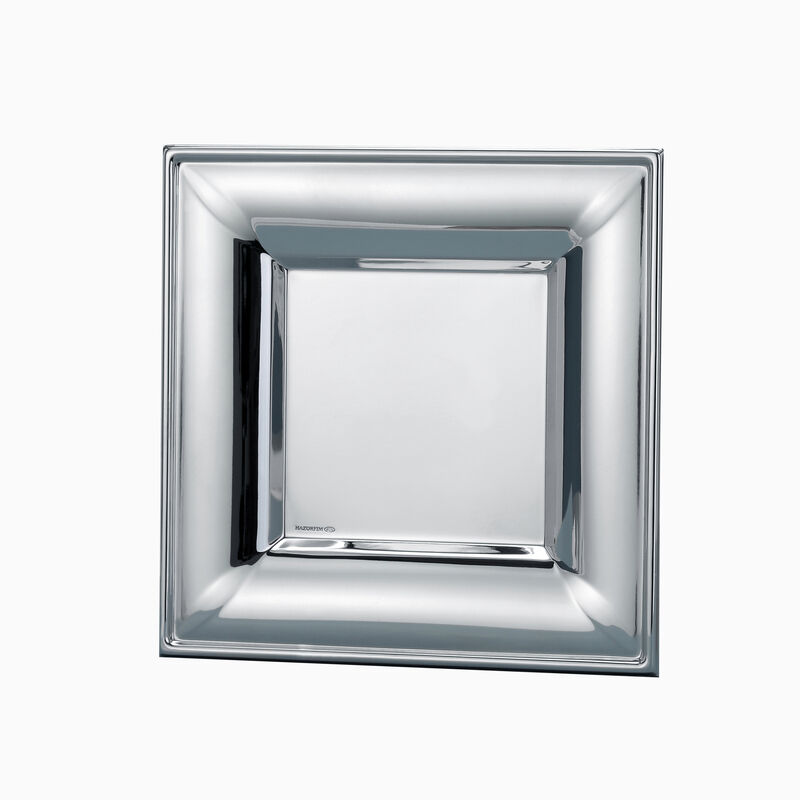Bagatelle Square Kiddush Plate Smooth Silver