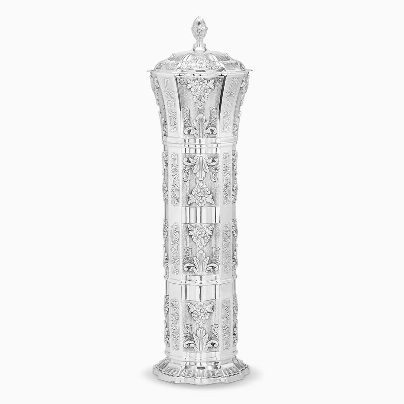 Bellagio Cobalt Decorated Megilah Case Klaf 11"