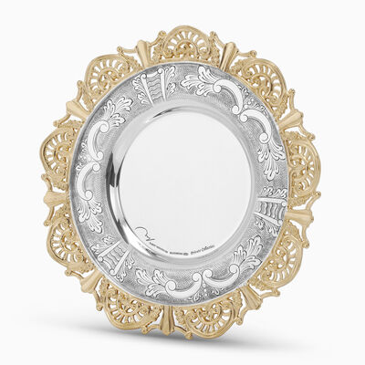 Royal Kiddush/Bread Plate Small Sterling Silver 