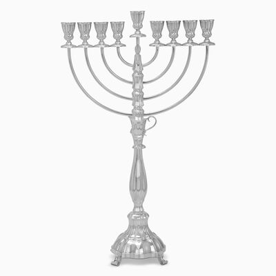 Bell Smooth Menorah Large Sterling Silver 