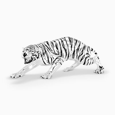 Tiger Miniature Silver Plated 