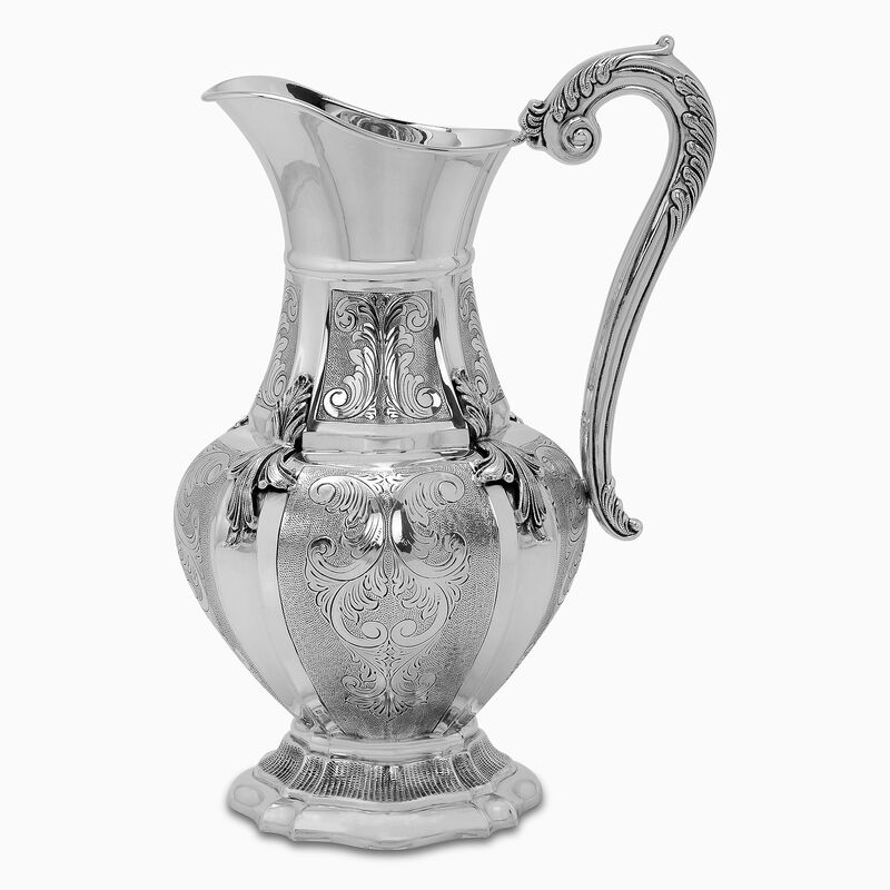 Bellagio Water Pitcher Casting Decorated Sterling 