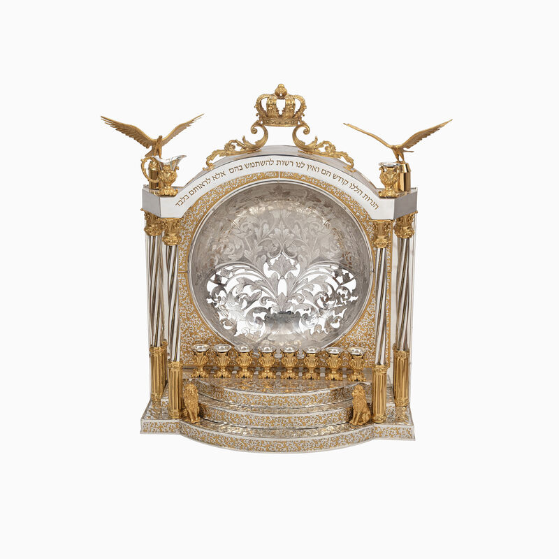 Karlos Wall Menorah Medium Sterling Silver