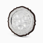 LARGE SEDER PLATE 3 LEG PLATED 