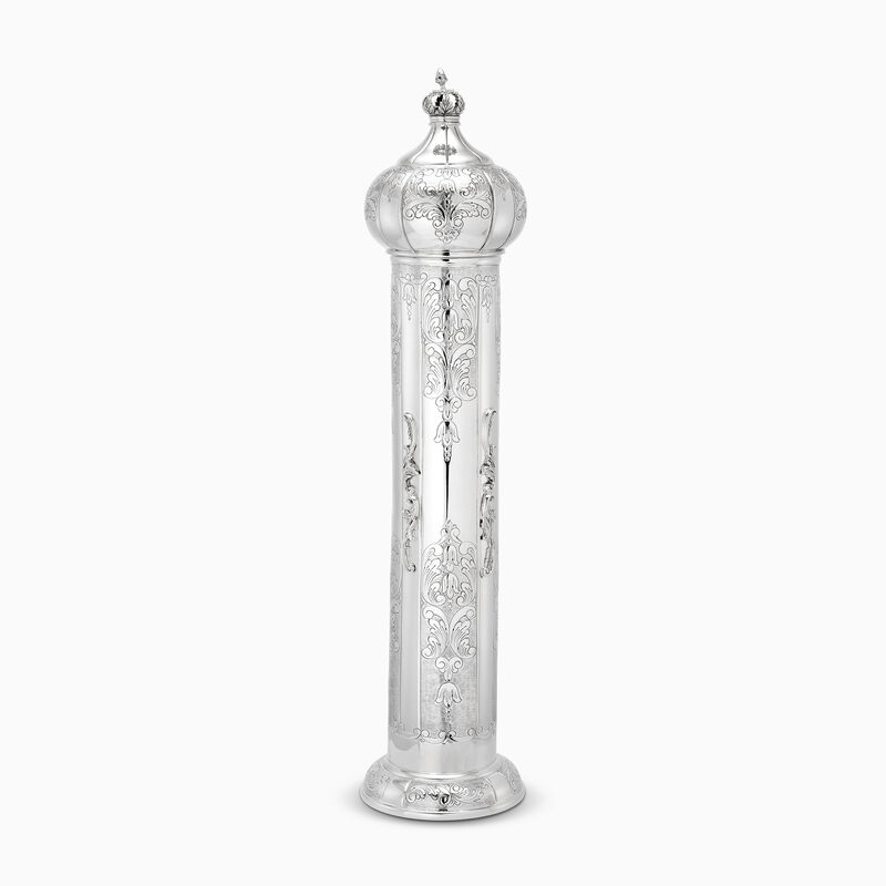 Elecant Megilah Case Klaf 14" Sterling Silver