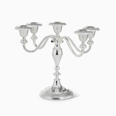 LINYA 5 ARM CANDLEBRA PLATED 